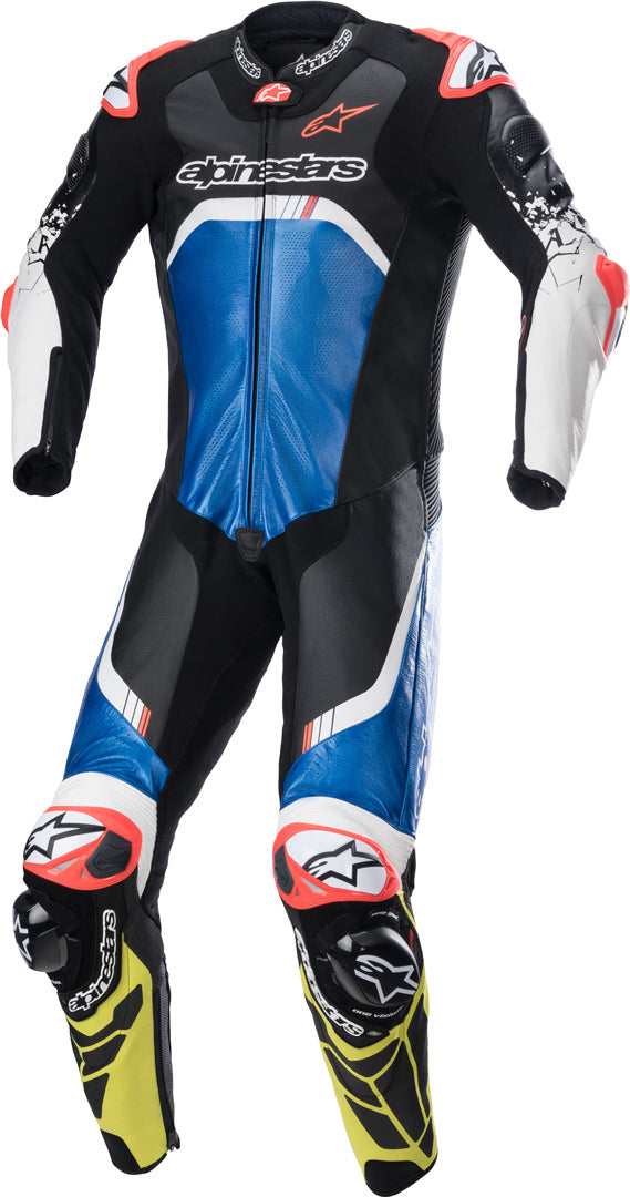 ALPINESTARS 骑行服 GP Tech 4 One Piece Motorcycle Leather Suit Black/Blue/Yellow