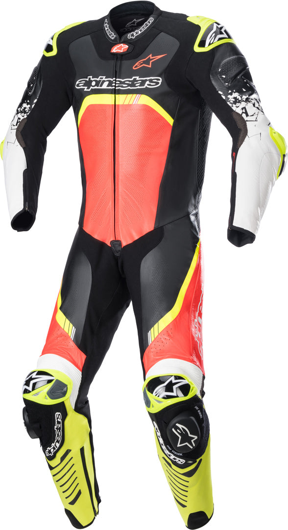 ALPINESTARS 骑行服 GP Tech 4 One Piece Motorcycle Leather Suit Black/Red/Yellow