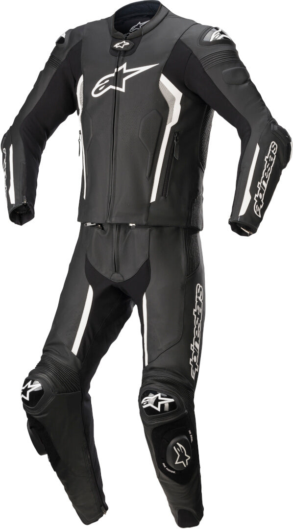 ALPINESTARS 骑行服 Missile V2 Two Piece Motorcycle Leather Suit Black/White