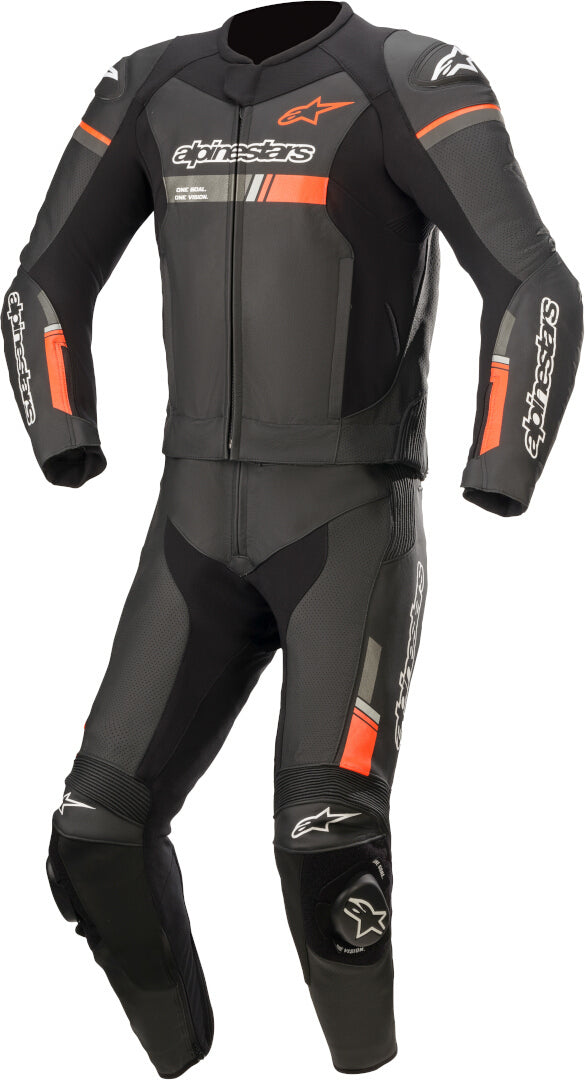 ALPINESTARS 骑行服 GP Force Chaser Two Piece Motorcycle Leather Suit Black/Red
