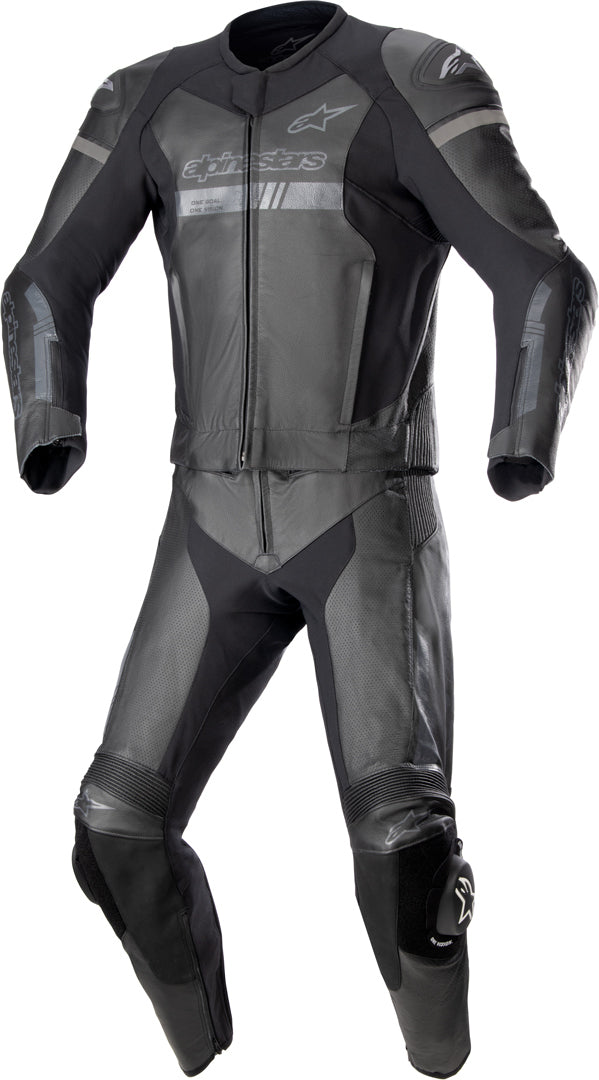 ALPINESTARS 骑行服 GP Force Chaser Two Piece Motorcycle Leather Suit Black