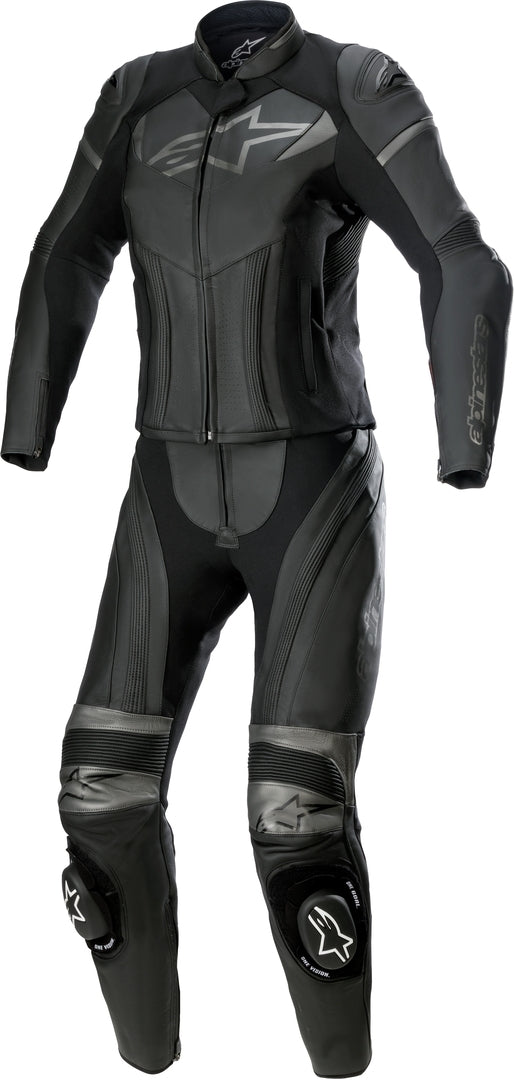 ALPINESTARS 骑行服 Stella GP Plus Ladies Two Piece Motorcycle Leather Suit Black/Gray