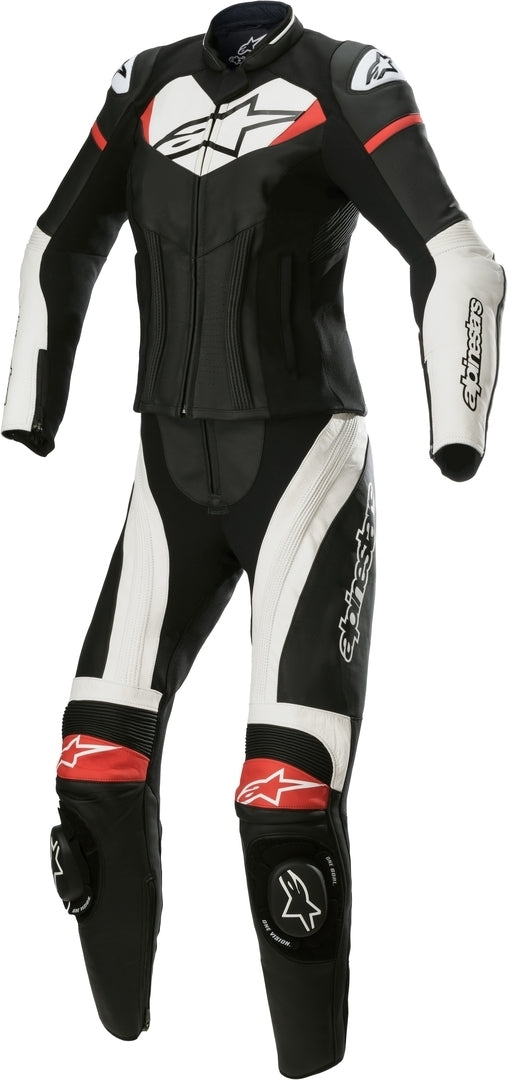 ALPINESTARS 骑行服 Stella GP Plus Ladies Two Piece Motorcycle Leather Suit Black/White/Red