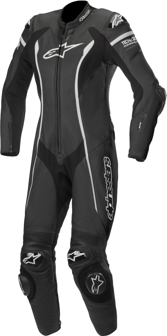 ALPINESTARS 骑行服 Stella Missile One Piece Perforated Ladies Motorcycle Leather Suit Black/White