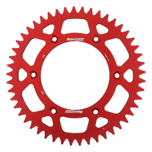 SUPERSPROX 链轮 REAR SPROCKET ALUMINUM 49T-520 RED HON
