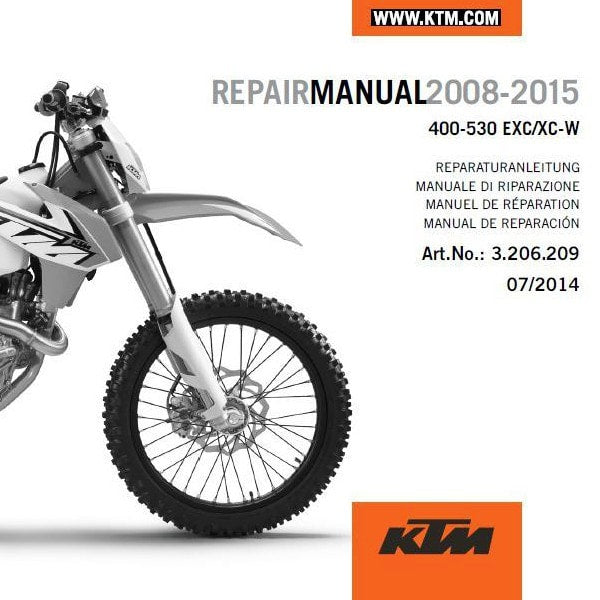KTM 2015-2016 450 / 500 XC-W Repair Manual 3206235
