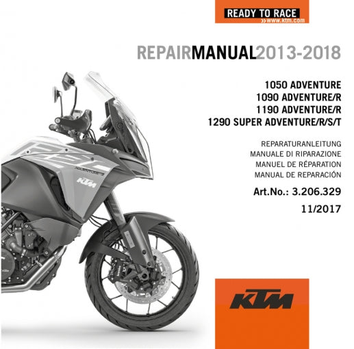 KTM 维修手册 DVD Repair Manual 1050/1090/1190/1290 Adventure 13-18 -3206329