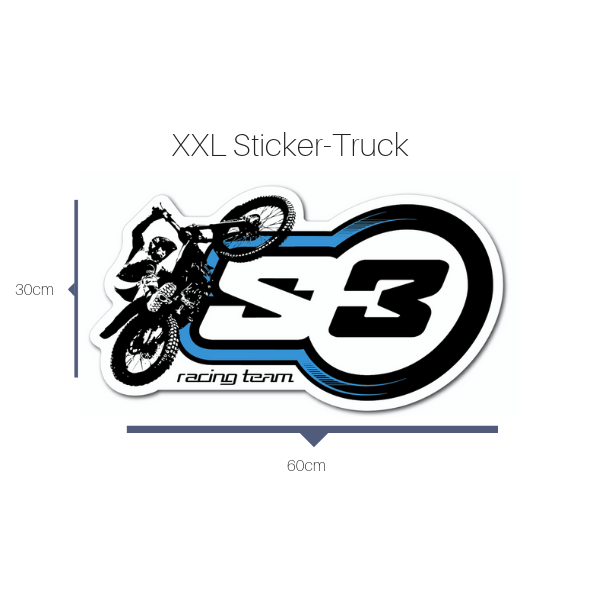 S3  S3 Sticker Truck Size MTB