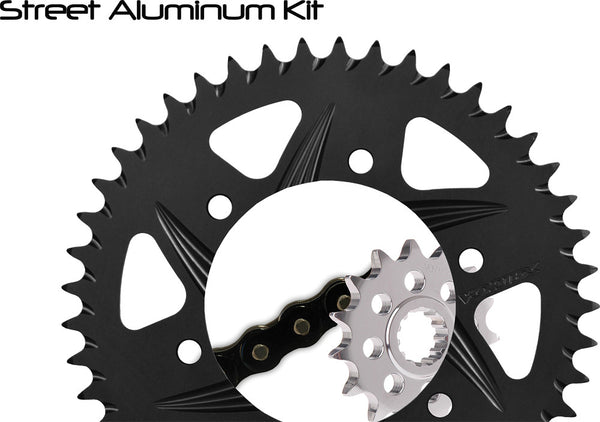 VORTEX 链轮/链条套件 STL/ALU 17/39T 黑 RX3 520-114L BLK