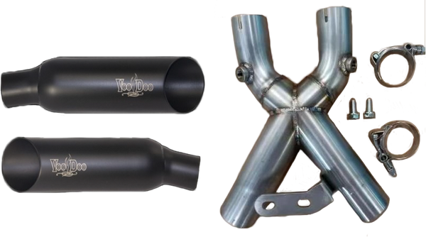 VOODOO 排气管 SHORTY DUAL MUFFLER 黑 BUSA