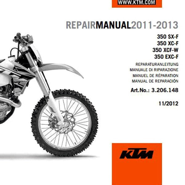 KTM 2011-2018 350 SX/XC/EXC/XCF/Six Days Service Manual 3206316