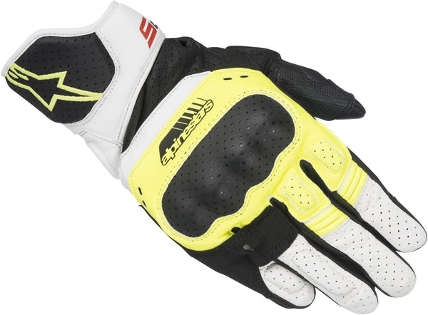 ALPINESTARS 手套 SP-5 Gloves Black/White/Fluo Yellow