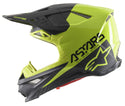 ALPINESTARS 头盔 Supertech M-8 Echo Helmet Black/Hi-Vis Yellow Matte & Gloss M-8
