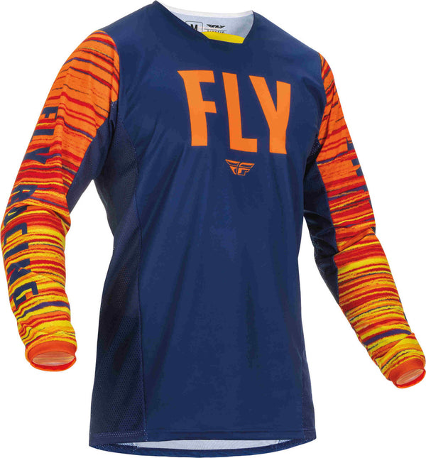 FLY RACING 骑行衣 Kinetic Wave Motocross Jersey Dark Blue/Orange