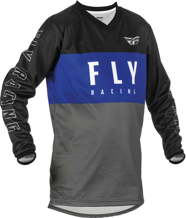 FLY RACING  F-16 Youth Jersey Black/Grey/Blue