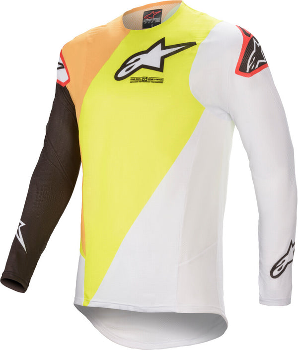 ALPINESTARS 骑行衣 Supertech Blaze Motocross Jersey White/Yellow