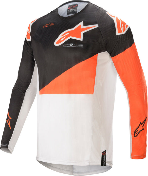 ALPINESTARS 骑行衣 Techstar Factory Motocross Jersey White/Orange