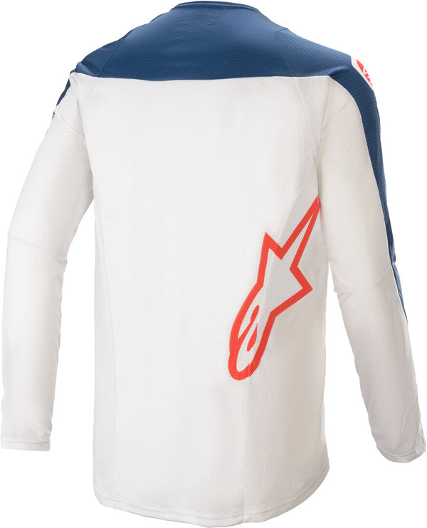 ALPINESTARS 骑行衣 Techstar Factory Motocross Jersey White/Blue