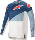 ALPINESTARS 骑行衣 Techstar Factory Motocross Jersey White/Blue