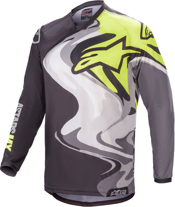 ALPINESTARS 骑行衣 Racer Flagship Motocross Jersey Black/Grey/Yellow