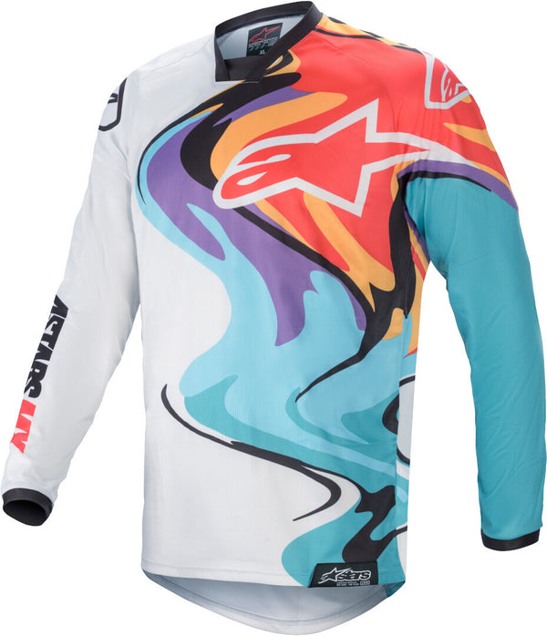 ALPINESTARS 骑行衣 Racer Flagship Motocross Jersey White/Blue/Red