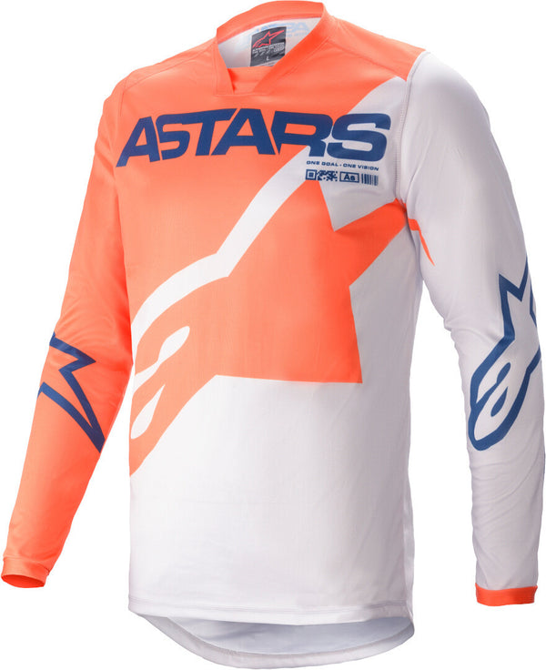 ALPINESTARS 骑行衣 Racer Braap Motocross Jersey White/Orange