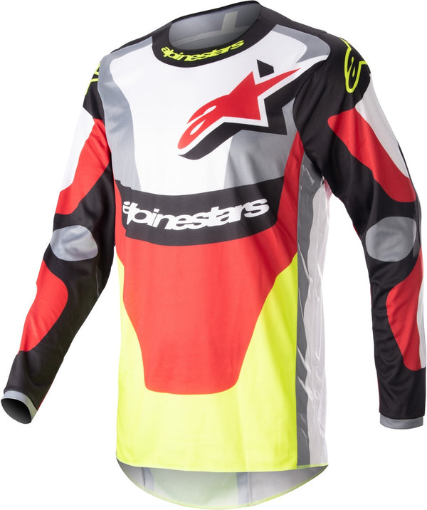 ALPINESTARS 骑行衣 Fluid Agent Motocross Jersey Black/Red/Yellow