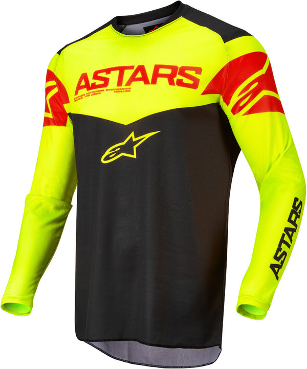 ALPINESTARS 骑行衣 Fluid Tripple Motocross Jersey Black/Red/Yellow