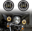 XK GLOW 照明 4.5" Driving Lights Amber Halo