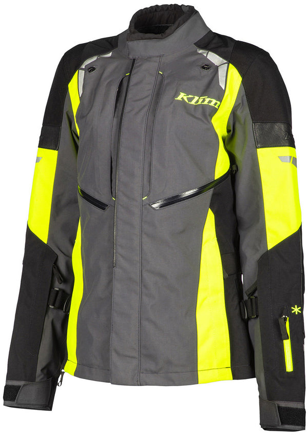 Klim Latitude Ladies Motorcycle Textile Jacket Dark Grey/Black/Fluo Yellow