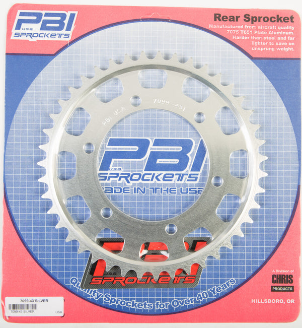 PBI 链轮 REAR SPROCKET ALUMINUM 43T-530 SUZ/YAM