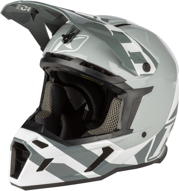 KLIM  头盔 Klim F5 Koroyd Ascent Carbon Motocross Helmet Gray/White