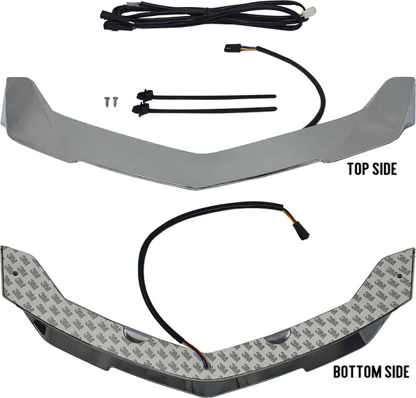 PATHFINDER 照明 REAR SPOILER WITH LED LIGHTS DYNAMIC SEQUENTIAL CHROME HON