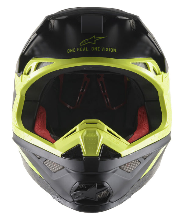 ALPINESTARS 头盔 Supertech M-8 Echo Helmet Black/Hi-Vis Yellow Matte & Gloss M-8