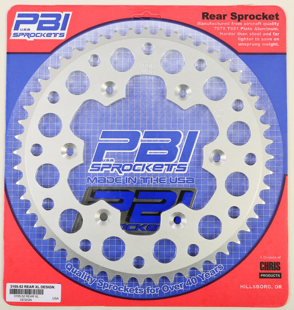 PBI 链轮 REAR SPROCKET ALUMINUM 52T-520 BETA/HON