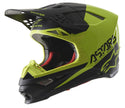 ALPINESTARS 头盔 Supertech M-8 Echo Helmet Black/Hi-Vis Yellow Matte & Gloss M-8