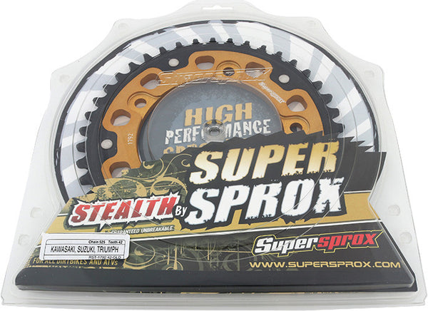 SUPERSPROX 链轮 REAR STEALTH SPROCKET ALU/STL 42T-525 GLD SUZ/TRI