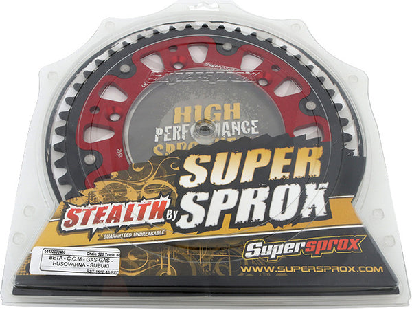 SUPERSPROX 链轮 REAR STEALTH SPROCKET ALU/STL 48T-520 红 BETA/GAS/HUSQ/SHE