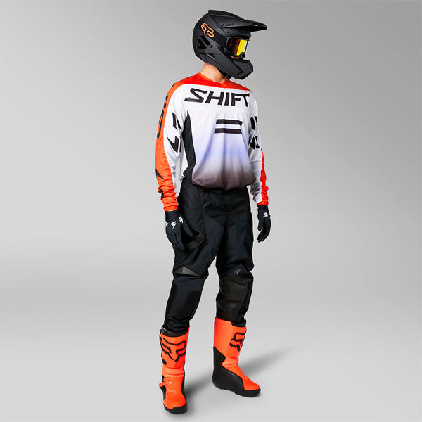 SHIFT 骑行服 WHITE LABEL FADE JERSEY [黑/白/橙]