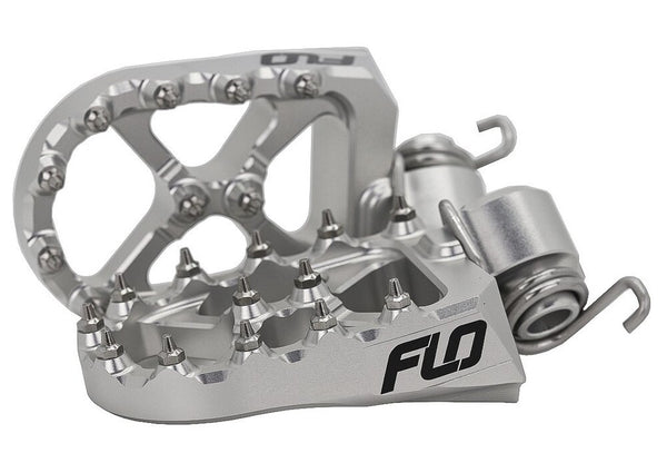 FLO MOTORSPORTS 脚踏/换挡杆/脚刹 FLO FOOTPEG LOW SILVER YAM 10MM BACK 12MM DOWN