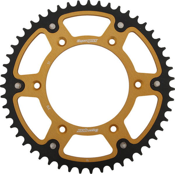 SUPERSPROX 链轮 REAR STEALTH SPROCKET ALU/STL 51T-520 GLD HON