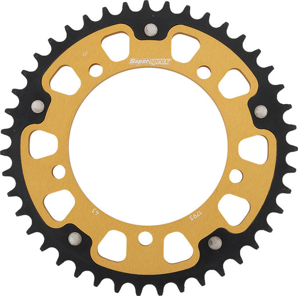 SUPERSPROX 链轮 REAR STEALTH SPROCKET ALU/STL 43T-520 GLD HAY/SUZ/TRI