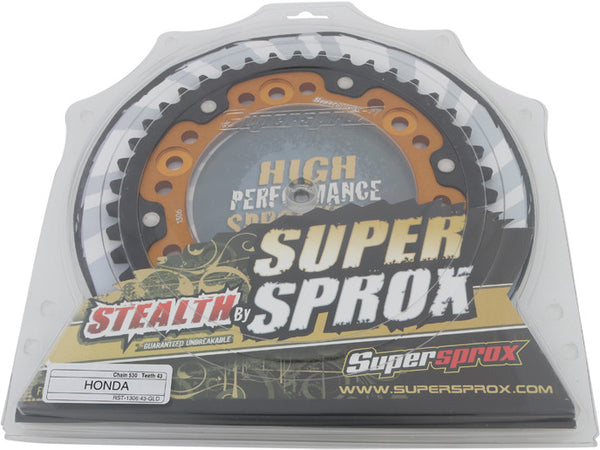 SUPERSPROX 链轮 REAR STEALTH SPROCKET ALU/STL 43T-530 GLD HON