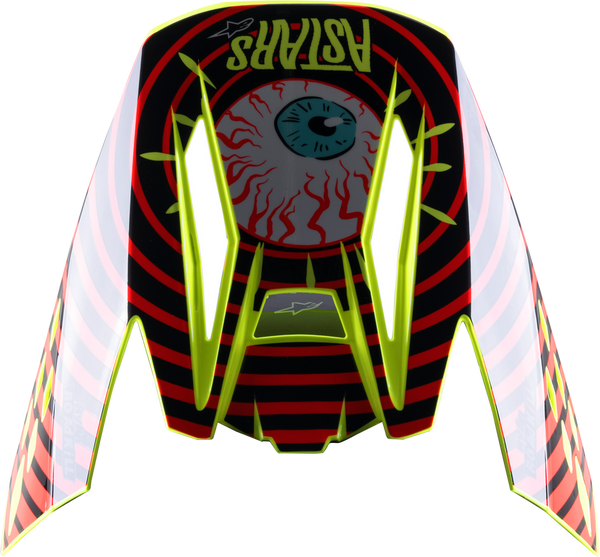 头盔附件 S-M5 Solar Flare Visor Black/Red/Fluorescent Yellow