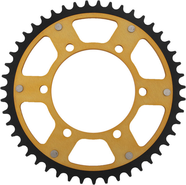 SUPERSPROX 链轮 REAR STEALTH SPROCKET ALU/STL 47T-520 GLD HON/KAW/YAM