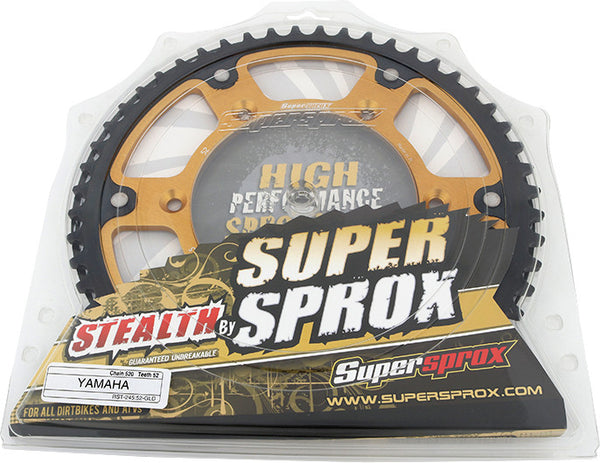 SUPERSPROX 链轮 REAR STEALTH SPROCKET ALU/STL 52T-520 GLD YAM