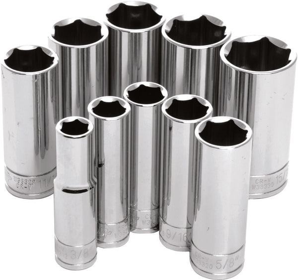 PERFORMANCE TOOL 工具 3/8" SAE Socket Set