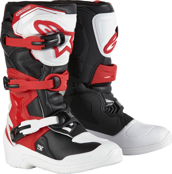 Alpinestars 青少年款 骑行鞋 Tech 3S Boots Youth White/Black/Bright red