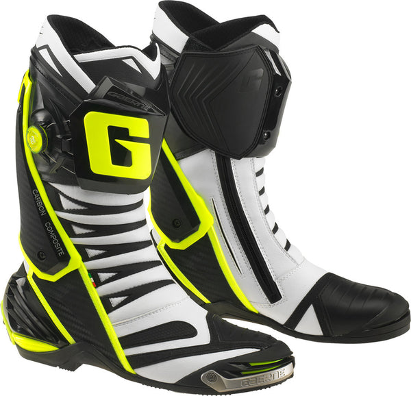 Gaerne GP1 Evo Motorcycle Boots Black/White/Yellow