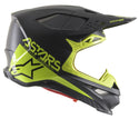 ALPINESTARS 头盔 Supertech M-8 Echo Helmet Black/Hi-Vis Yellow Matte & Gloss M-8
